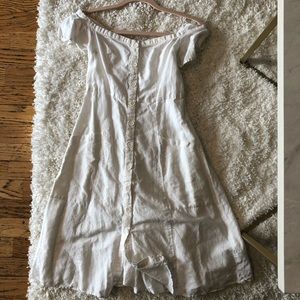 White off the shoulder midi dress